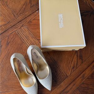 Michael Kors Gold Glitter Pumps